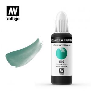 Aquarela Liquida - akwarela w płynie Vallejo 32 ml 510 verde azul